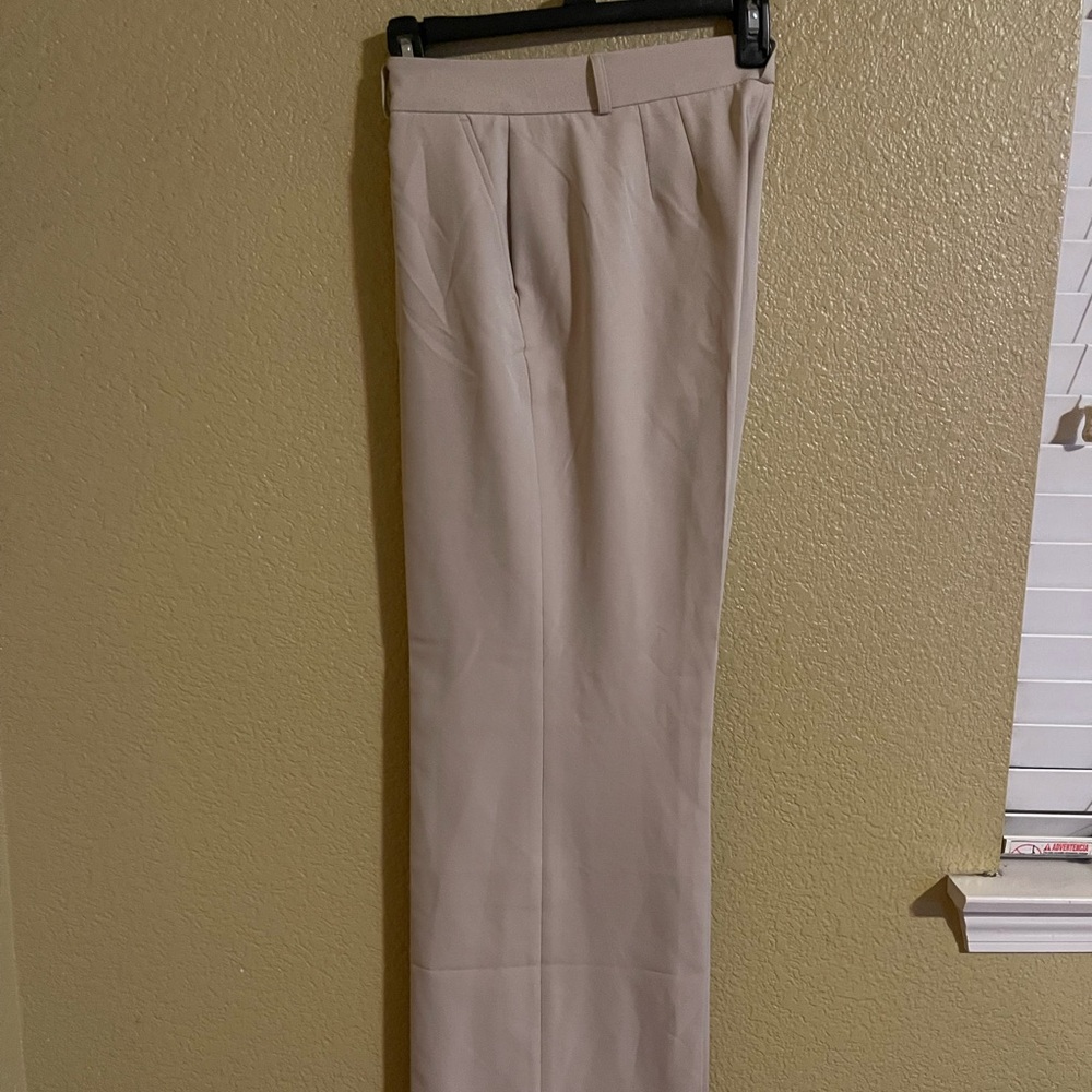 White House Black Market Tan Formal Trousers with Pleats